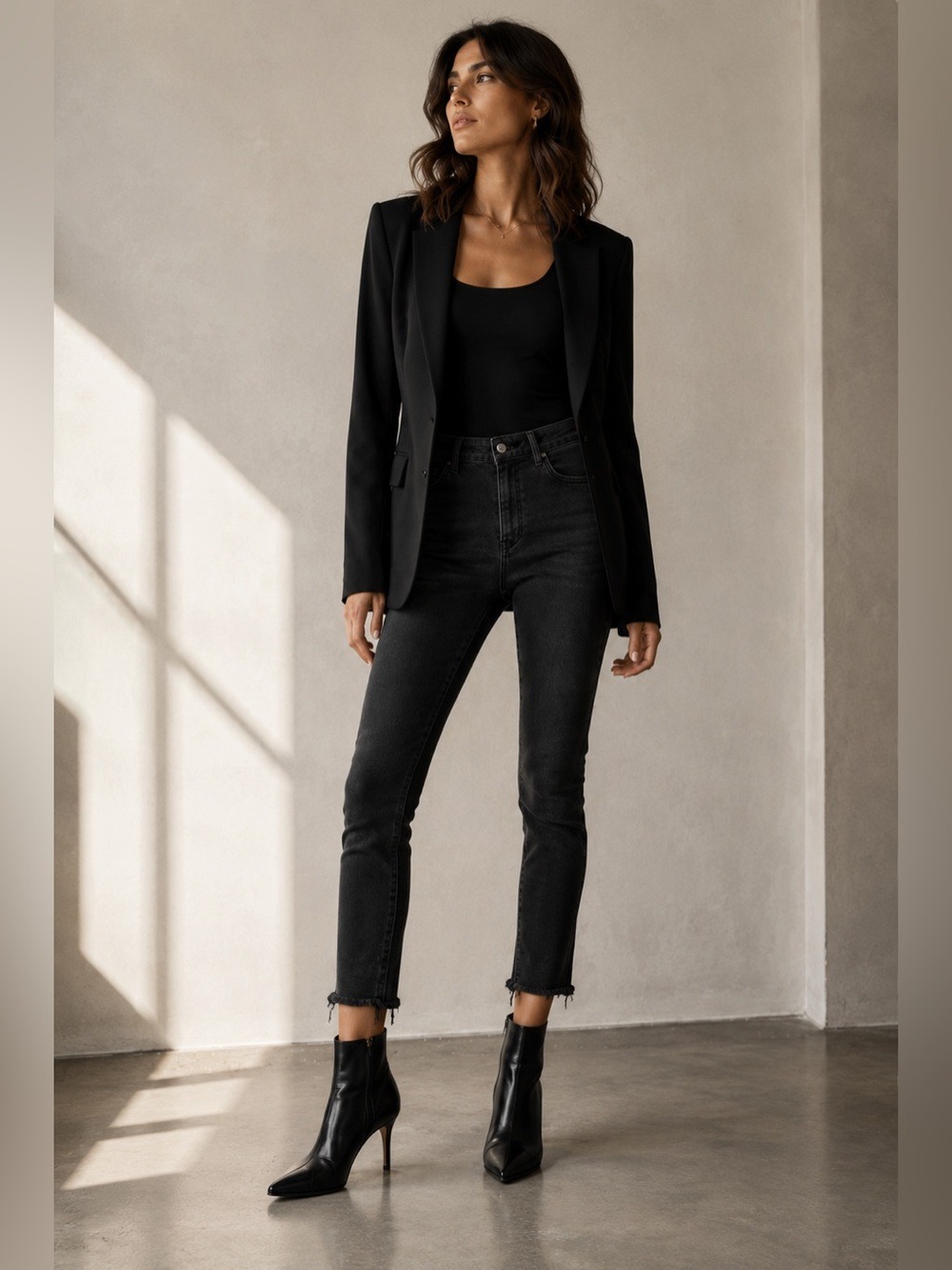 Sam Edelman W30 faded black THE STILETTO high rise skinny ankle stretch zip Jean